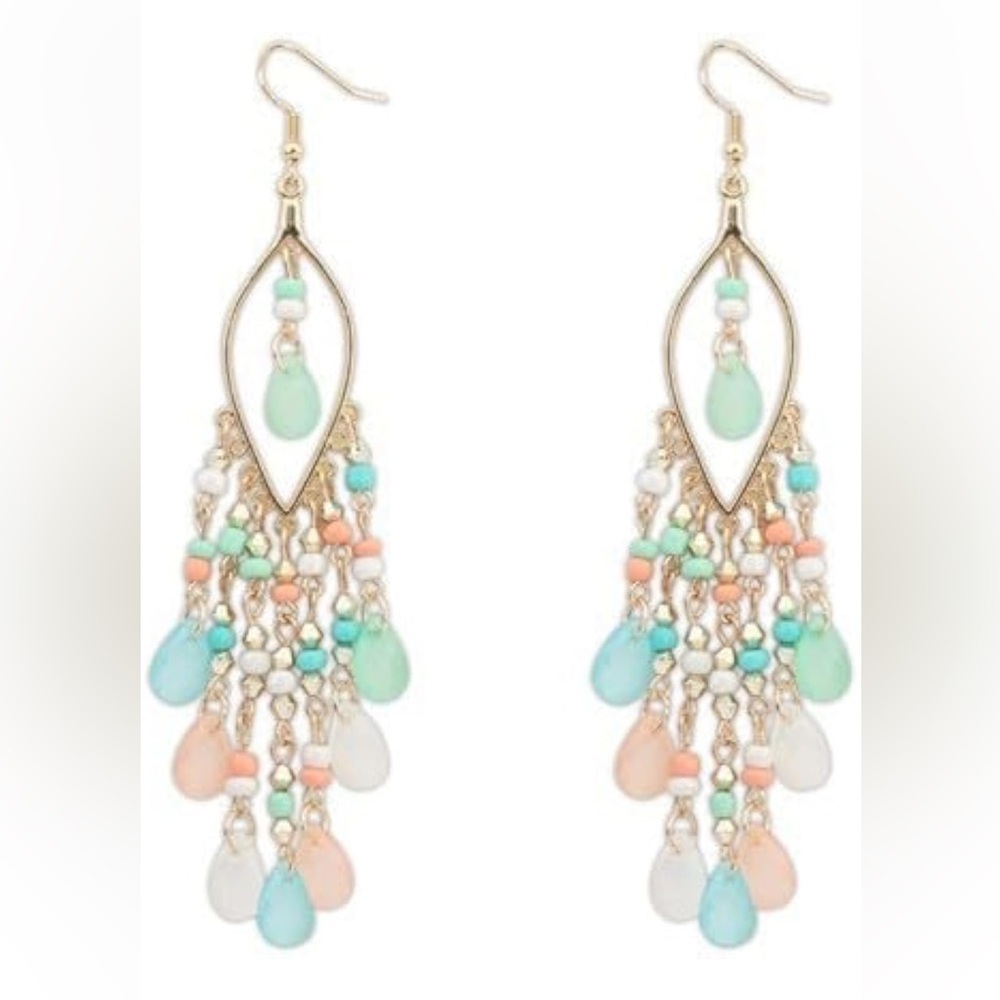 Chic Beaded Dangle Earrings